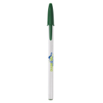 Stylos personnalisés avec bouchon et Encre bleue BIC® Style Opaco couleur blanc