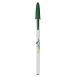 Stylos personnalisés avec bouchon et Encre bleue BIC® Style Opaco couleur vert