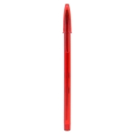Stylos en plastique coloré avec bouchon Encre bleue BIC® Style Clear couleur rouge