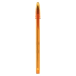 Stylos en plastique coloré avec bouchon Encre bleue BIC® Style Clear couleur orange