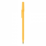 Stylos BIC personnalisés en encre bleue BIC® Round Stic® Colors couleur jaune
