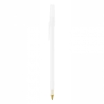 Stylos au design classique avec encre bleue BIC® Round Stic® Clear couleur blanc