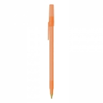 Stylos au design classique avec encre bleue BIC® Round Stic® Clear couleur orange