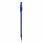 Stylos au design classique avec encre bleue BIC® Round Stic® Clear couleur bleu marine