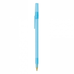 Stylos au design classique avec encre bleue BIC® Round Stic® Clear couleur bleu ciel
