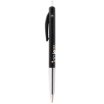 Stylo personnalisé avec bouton poussoir à encre noire BIC® M10® Clip couleur noir