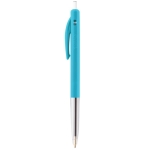 Stylo personnalisé avec bouton poussoir à encre noire BIC® M10® Clip couleur turquoise