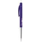 Stylo personnalisé avec bouton poussoir à encre noire BIC® M10® Clip couleur bleu marine