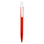 Stylo BIC® Media Clic Clear | Encre bleue couleur rouge