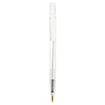 Stylo BIC® Media Clic Clear | Encre bleue couleur blanc