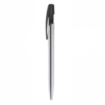 Stylos BIC à finition brillante en encre bleue BIC® Media Clic Shine couleur argenté