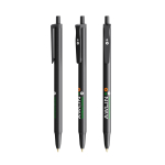Stylo personnalisé pas cher et durables en encre bleue BIC® Clic Stic couleur noir vue avec impression