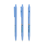 Stylo personnalisé pas cher et durables en encre bleue BIC® Clic Stic couleur bleu vue avec impression