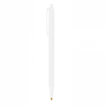 Stylo personnalisé pas cher et durables en encre bleue BIC® Clic Stic couleur blanc