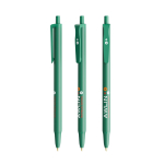 Stylo personnalisé pas cher et durables en encre bleue BIC® Clic Stic couleur vert vue avec impression
