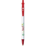 Stylos durables avec encre bleue BIC® Clic Stic Ecolutions® couleur rouge