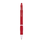 Stylo couleur translucide avec grip caoutchouc encre bleue BIC® Click couleur rouge
