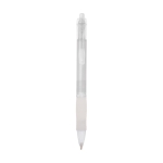 Stylo couleur translucide avec grip caoutchouc encre bleue BIC® Click couleur blanc
