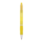 Stylo couleur translucide avec grip caoutchouc encre bleue BIC® Click couleur jaune