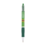 Stylo couleur translucide avec grip caoutchouc encre bleue BIC® Click couleur vert