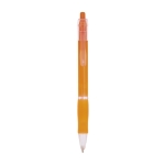 Stylo couleur translucide avec grip caoutchouc encre bleue BIC® Click couleur orange
