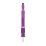 Stylo couleur translucide avec grip caoutchouc encre bleue BIC® Click couleur violet