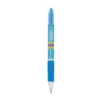 Stylo couleur translucide avec grip caoutchouc encre bleue BIC® Click couleur bleu ciel
