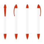 Stylo recyclé personnalisé encre bleue BIC® Wide Body™ Ecolutions® couleur rouge