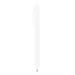 Stylo recyclé personnalisé encre bleue BIC® Wide Body™ Ecolutions® couleur blanc