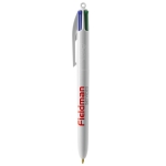 Stylo BIC personnalisé avec encre quadrichromique BIC® 4 Colours couleur blanc