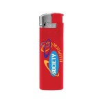 Briquet électrique personnalisé en couleur BIC® J38 Chrome Hood couleur rouge