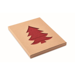 Porte-couverts de Noël personnalisé en feutre Christmas Tree couleur rouge neuvième vue