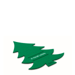 Porte-couverts de Noël personnalisé en feutre Christmas Tree couleur vert vue avec zone d'impression