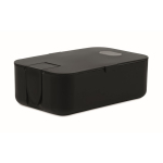 Lunch box en PP avec support pour téléphone Bon Appetit couleur noir