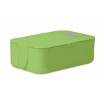 Lunch box en PP avec support pour téléphone Bon Appetit couleur vert lime