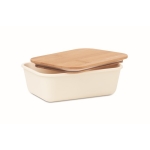 Lunch box de couleur en PP avec couvercle en bambou 1L Mix Bamboo couleur beige deuxième vue