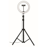 Anneau lumineux LED avec trépied et support mobile Stories couleur noir
