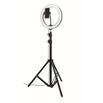 Anneau lumineux LED avec trépied et support mobile Stories couleur noir quatrième vue