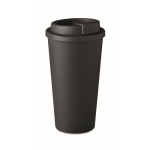Grands mugs take away en plastique à double paroi de 475 ml Large couleur noir