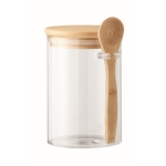 Bocal en verre pour sucre avec cuillère et logo 600ml Crystal Sugar couleur transparent