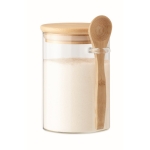 Bocal en verre pour sucre avec cuillère et logo 600ml Crystal Sugar couleur transparent deuxième vue