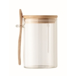 Bocal en verre pour sucre avec cuillère et logo 600ml Crystal Sugar couleur transparent sixième vue