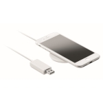 Chargeur sans fil personnalisable magnétique Slim charge rapide Circle couleur blanc quatrième vue