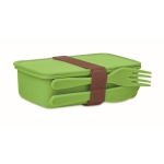Lunch box personnalisable en verre et bambou 700 ml TakeAway Small couleur vert lime