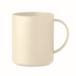 Mug personnalisable pas cher en plastique coloré de 300 ml couleur beige