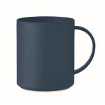 Mug personnalisable pas cher en plastique coloré de 300 ml couleur bleu marine