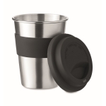 Tasses de voyage personnalisé en inox de 350 ml takeaway steel couleur noir deuxième vue