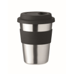 Tasses de voyage personnalisé en inox de 350 ml couleur noir septième vue