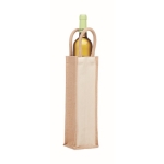 Sac vin personnalisé en jute et toile 320 g/m2 Rioja Wine couleur beige deuxième vue