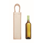 Sac vin personnalisé en jute et toile 320 g/m2 Rioja Wine couleur beige quatrième vue